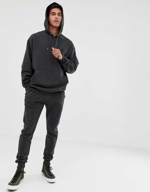 Black skinny tracksuit new arrivals