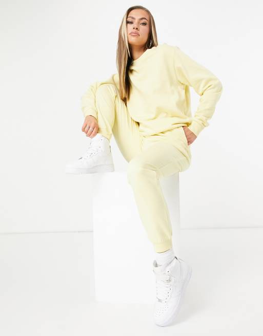 ASOS tracksuit slim sweat / sweatpants in yellow | ASOS