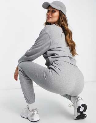 prettylittlething grey embroidered jogger