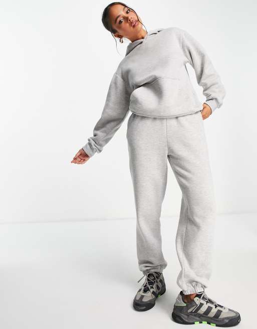 ASOS DESIGN tracksuit ultimate oversized hoodie / sweatpants in gray heather, 3 of 4