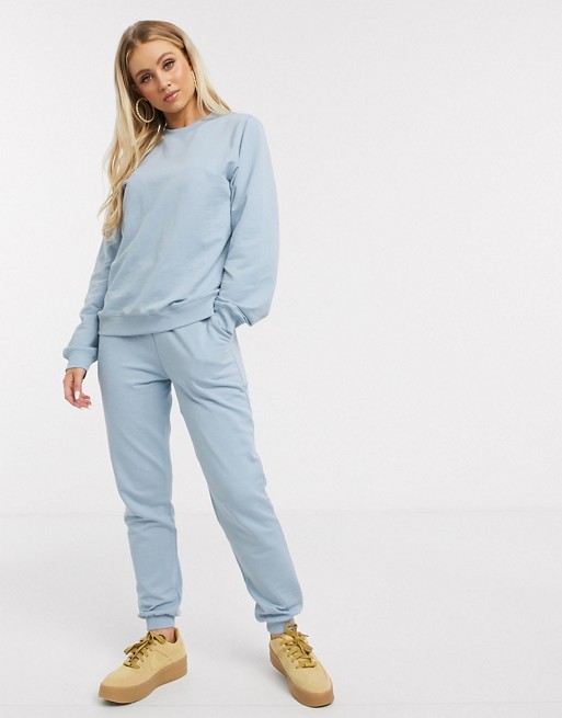 ASOS DESIGN tracksuit ultimate sweat / jogger with tie in organic cotton