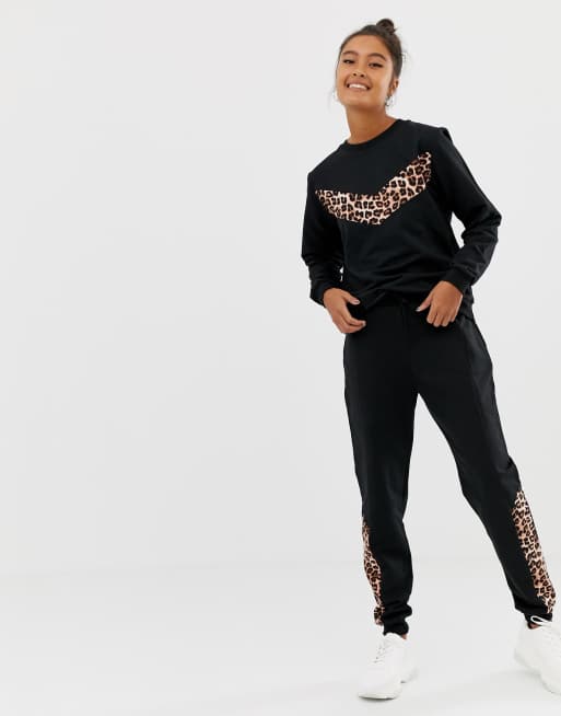 black skinny tracksuit