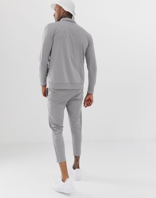 grey cropped joggers