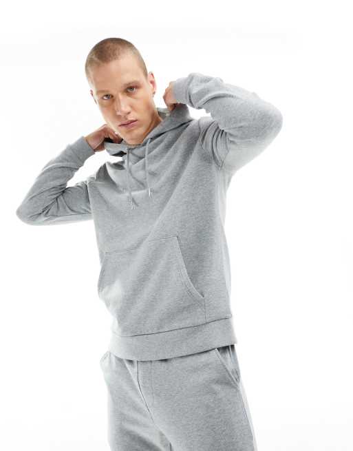 ASOS DESIGN tracksuit with hoodie and skinny joggers in grey marl ASOS