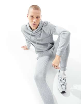 Asos Design Oversized Polar Fleece Hoodie In Gray Heather-grey In Gray