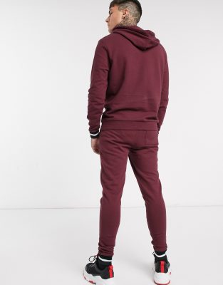 burgundy tracksuit