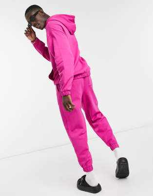 hot pink track suit