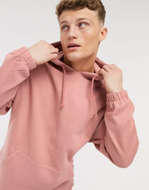 Asos mens pink on sale hoodie