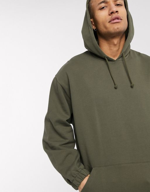 ASOS DESIGN tracksuit with oversized hoodie and oversized joggers in khaki
