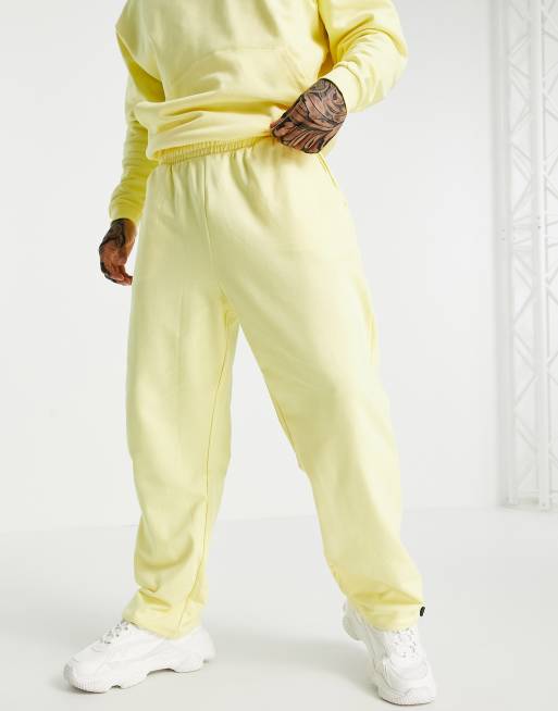 ASOS DESIGN tracksuit with oversized hoodie & super oversized sweatpants -  YELLOW