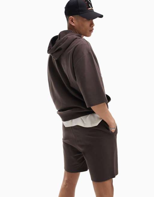 Short sleeve 2024 hoodie and shorts