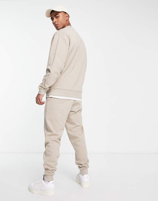 ASOS DESIGN tracksuit with oversized hoodie and oversized sweatpants in  khaki