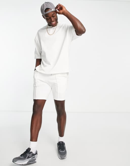 ASOS DESIGN tracksuit with short sleeve sweatshirt and slim shorts in ...