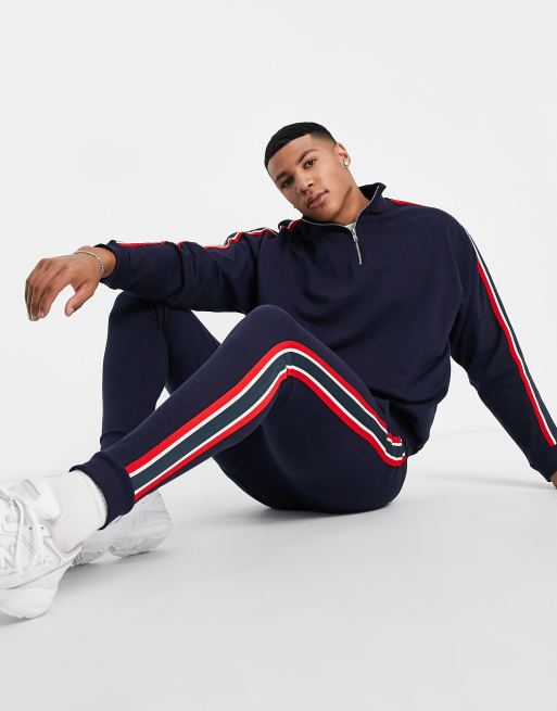 Asos navy online tracksuit