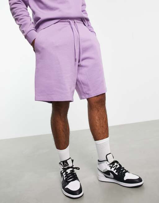 ASOS DESIGN two-piece shorter length legging shorts in violet