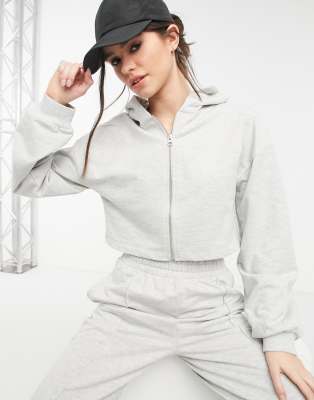 grey zip up tracksuit womens