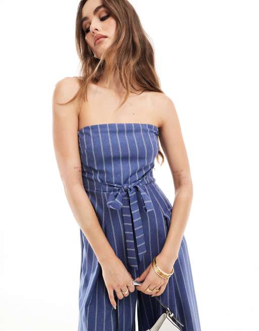 Asos striped jumpsuit clearance