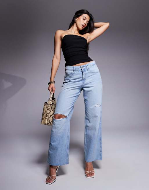 ASOS DESIGN – Trägerloses Longline-Oberteil aus Bengaline in Schwarz mit abgerundetem Dekolleté, 3 von 4