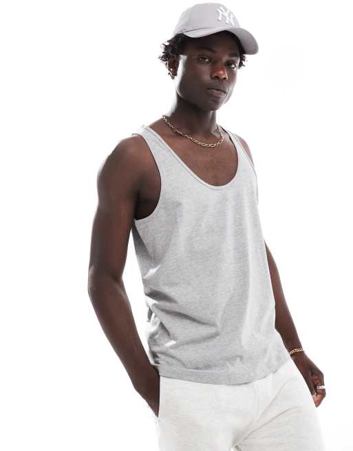 ASOS DESIGN – Trägershirt in Kalkgrau