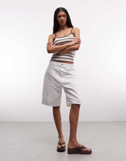 ASOS DESIGN – Trägertop in Schokobraun mit U-Ausschnitt und kontrastierender Einfassung, 3 von 4