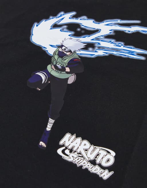 ASOS DESIGN – Tragetasche aus Baumwolle in Schwarz mit „Kakashi Chidori“-Print - BLACK, 3 von 4