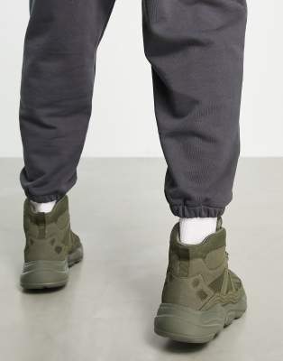 asos khaki trainers