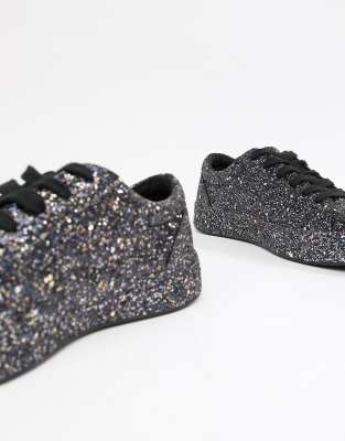 white sparkly trainers