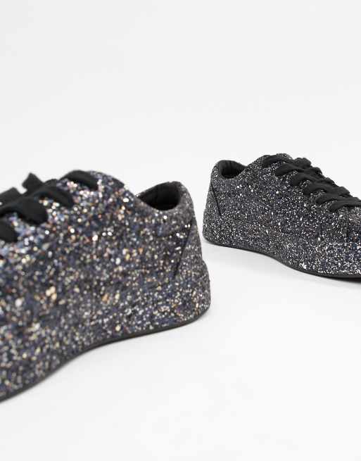 Asos glitter hot sale trainers