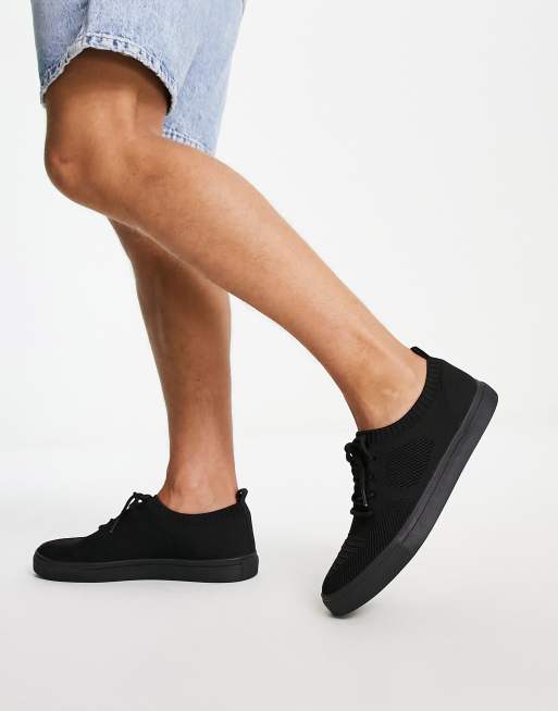 Asos design trainers hot sale in black