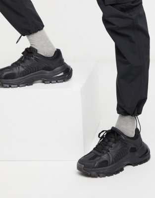 asos black chunky trainers