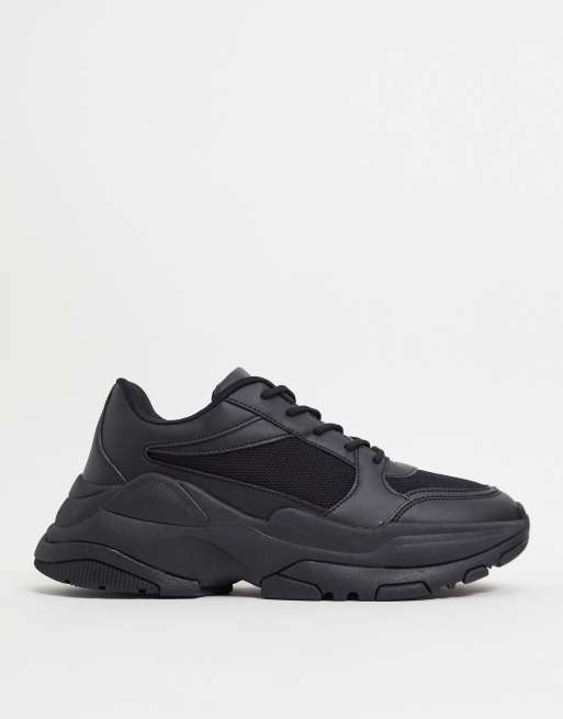 Asos cheap black trainers