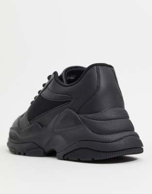 asos black trainers mens