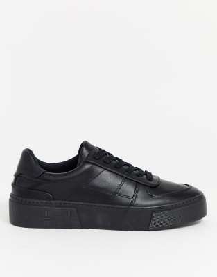 asos black trainers mens