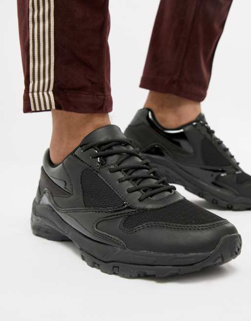 Asos cheap black trainers