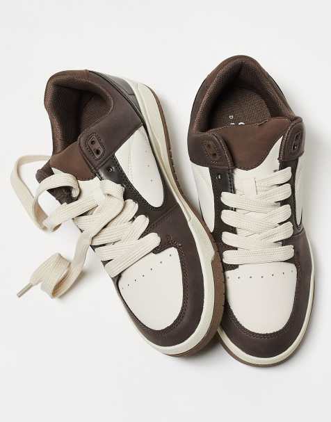 ASOS DESIGN trainers in brown and beige - view 1