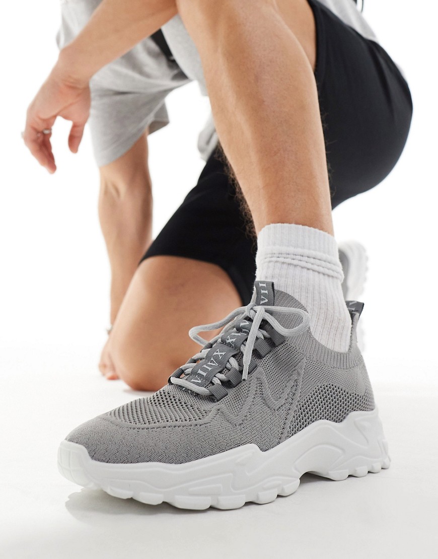 ASOS DESIGN trainers in grey knit