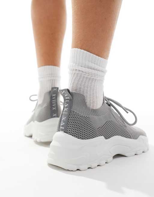ASOS DESIGN trainers in grey knit