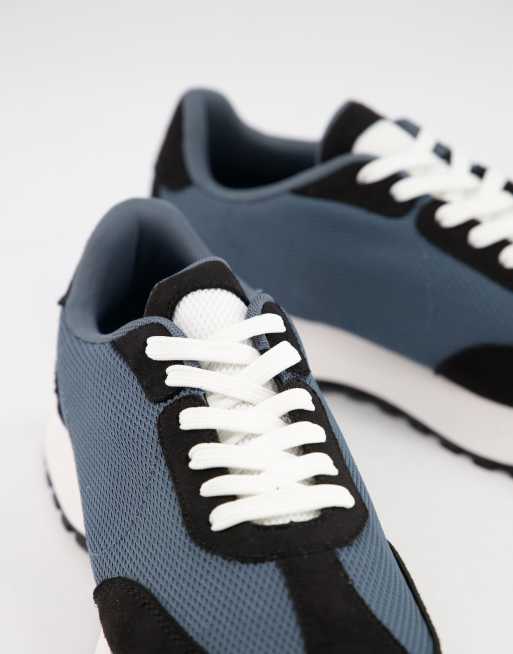 ASOS DESIGN trainers in grey with feature sole, 2 of 4