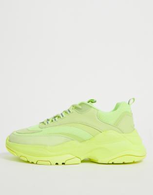 chunky neon trainers