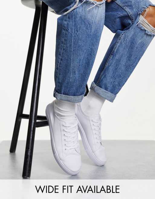 Asos white 2025 canvas shoes