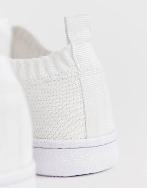 White knitted sales trainers mens