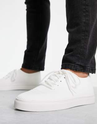 ASOS DESIGN trainers in white knitted mesh | ASOS