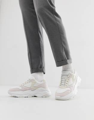white chunky trainers asos