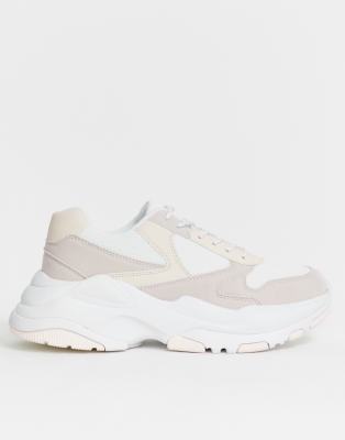 asos chunky white trainers