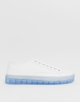 blue trainers white soles