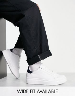 ASOS DESIGN trainers with chunky sole and contrast heel in white - ASOS Price Checker