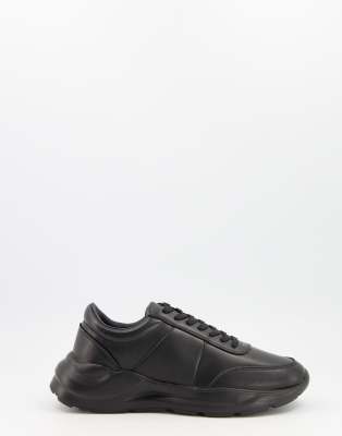 asos leather trainers