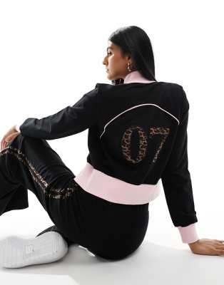 ASOS DESIGN - Trainingsjack met contrasterende panelen in zwart