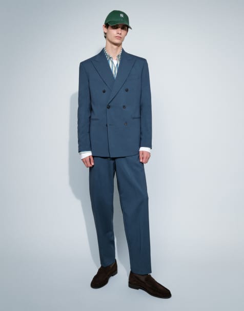 ASOS DESIGN - Traje azul oscuro de corte tapered holgado - view 1