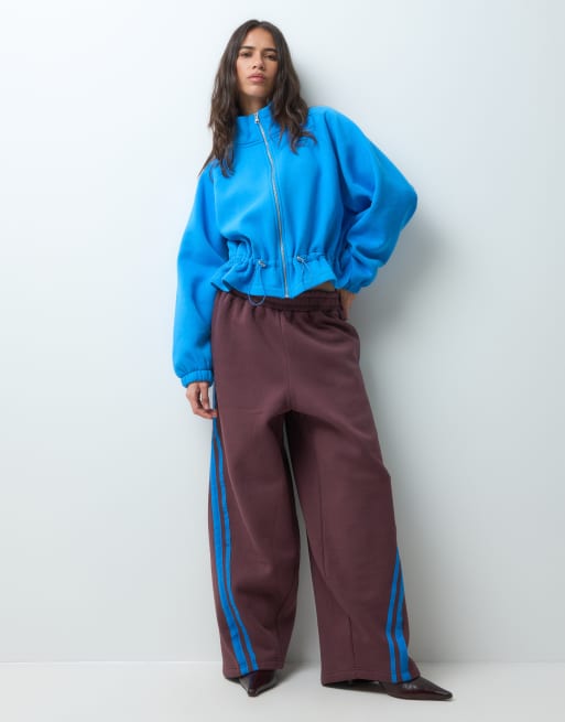 ASOS DESIGN träningsjacka med dekorativ söm i blått, 2 av 4